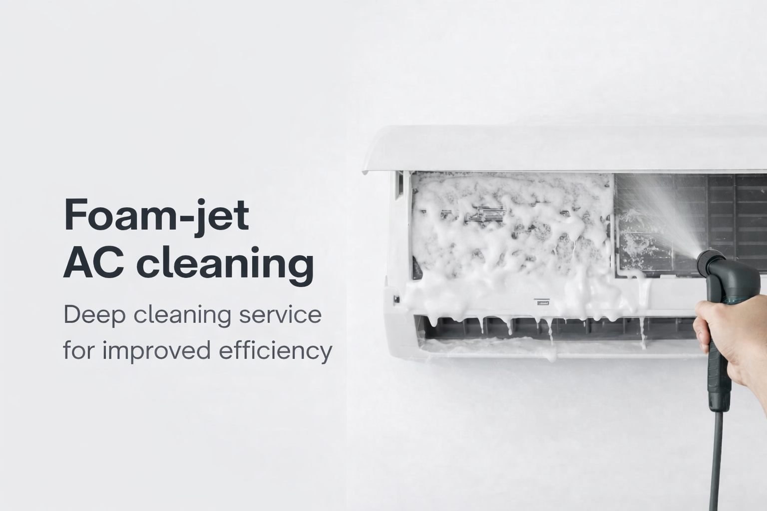 Professional AC foam-jet cleaning service